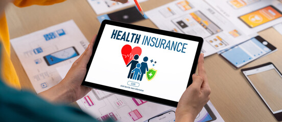 Health insurance web site brisk registration system for easy form filling