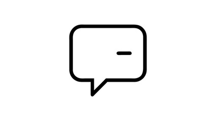 Naklejka premium Speech bubble / speech balloon or chat bubble line art icon for apps and websites