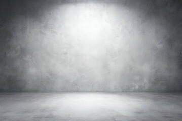 Empty concrete room with spotlight effect creating dramatic ambiance ideal for presentations, exhibitions, and visual storytelling in photography projects