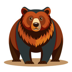 brown bear vector illustration
