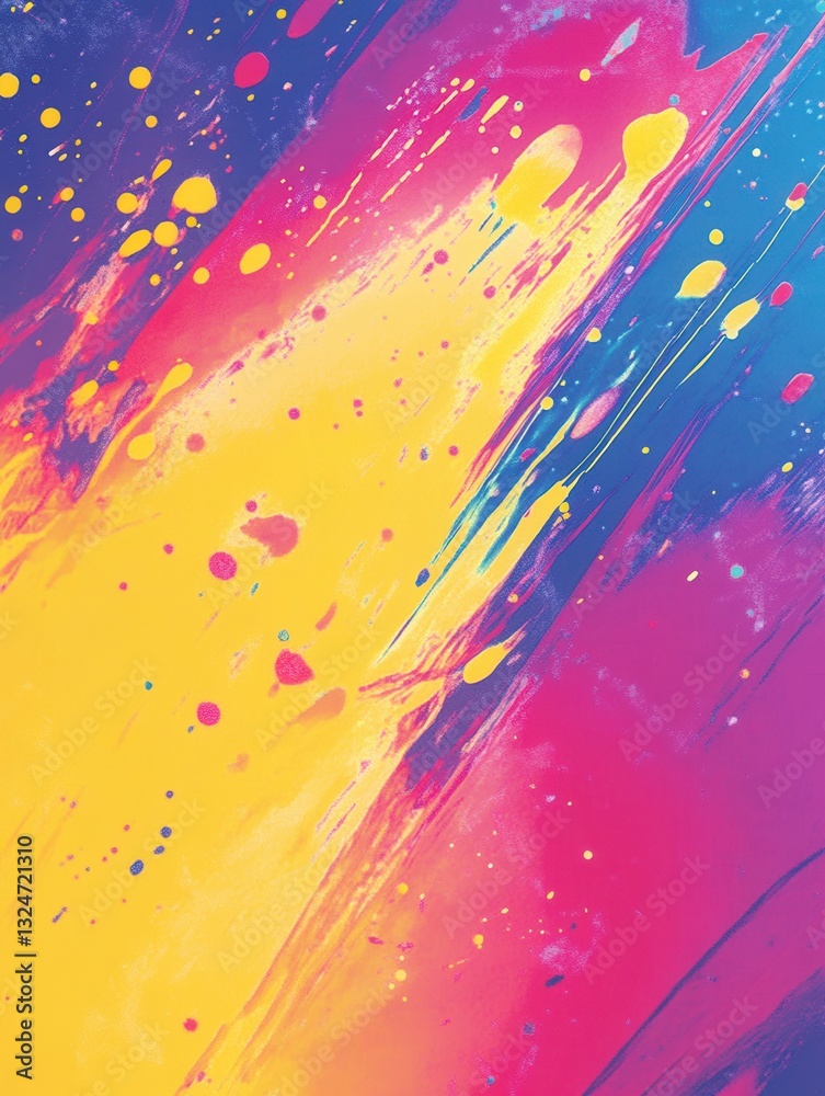 Poster bold and vibrant color splashes create an eye-catching abstract design perfect for creative projects