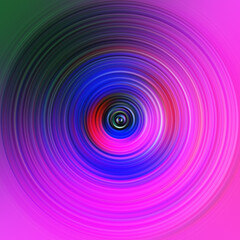Colorful radial motion effect. Abstract rounded background. Color curves and sphere. Multi color gradient rings and circles wallpaper. Colored texture backdrop and banner.