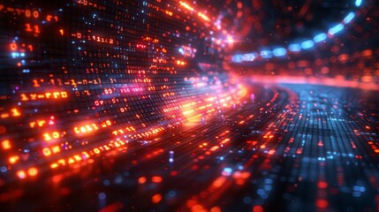 Asian Programmer Working on Computer Code with Soft Focus Background