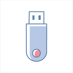 Simple illustration of a USB flash drive