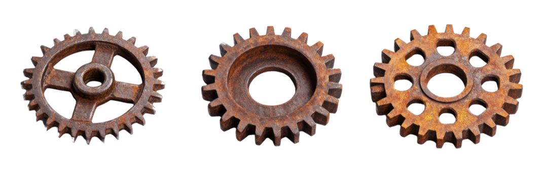 old rusty gears