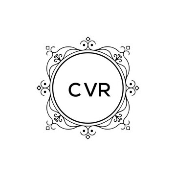 CVR  creative minimalist letter logo.
