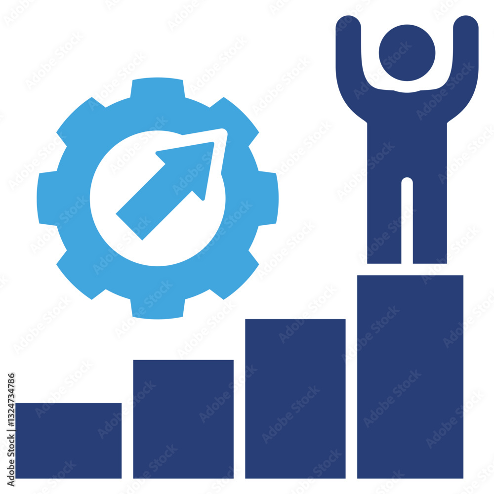Poster development two color icon