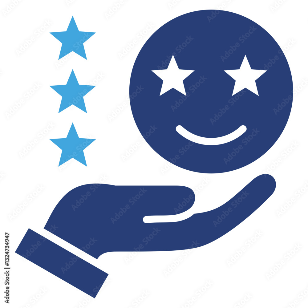 Aufkleber satisfaction two color icon