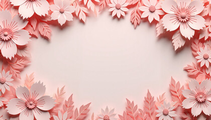 Intricate layered paper floral arrangement on soft background, elegance
