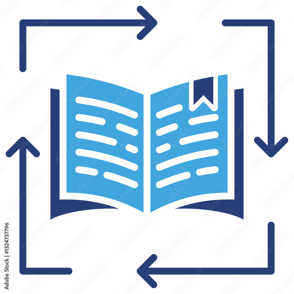 Poster Continuous Learning Two Color Icon