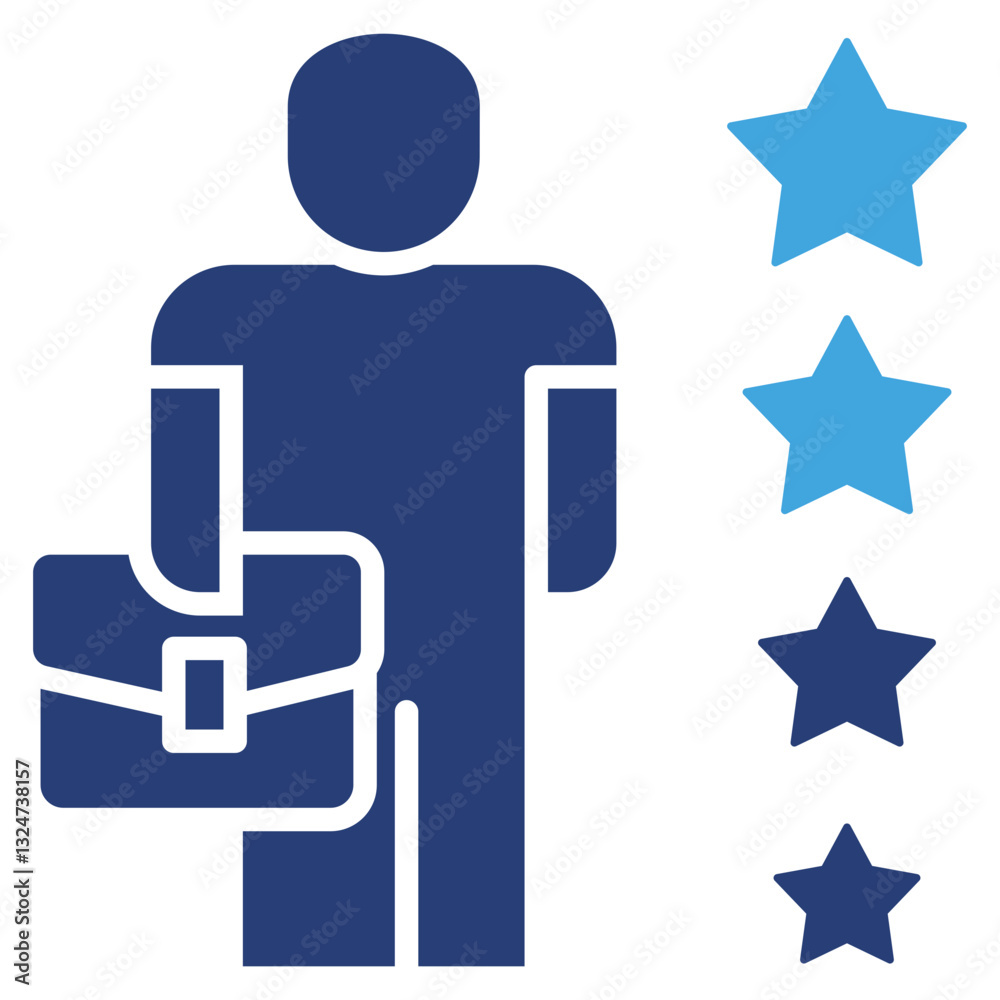 Poster skills two color icon