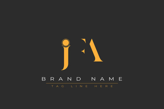 JFA abstract letter logo design. This logo is designed by three abstract letters.