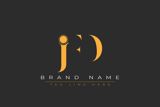 JFD abstract letter logo design. This logo is designed by three abstract letters.