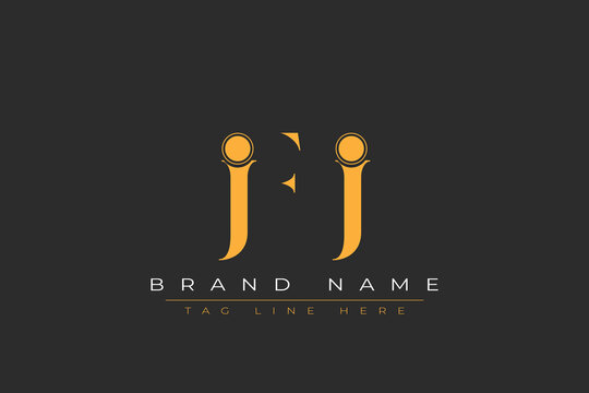 JFJ abstract letter logo design. This logo is designed by three abstract letters.