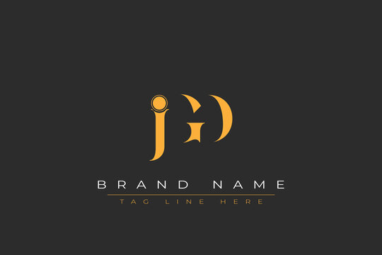 JGD abstract letter logo design. This logo is designed by three abstract letters.