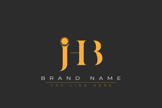 JHB abstract letter logo design. This logo is designed by three abstract letters.