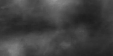 Dark black and grey dramatic grunge background texture for cloudy sky and fogy smoke abstract backdrop, slow motion closeup floating air on fog mist haze vapor smoke on black background.