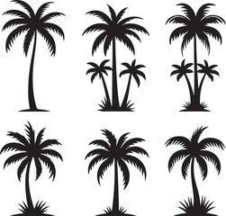 set of palm trees