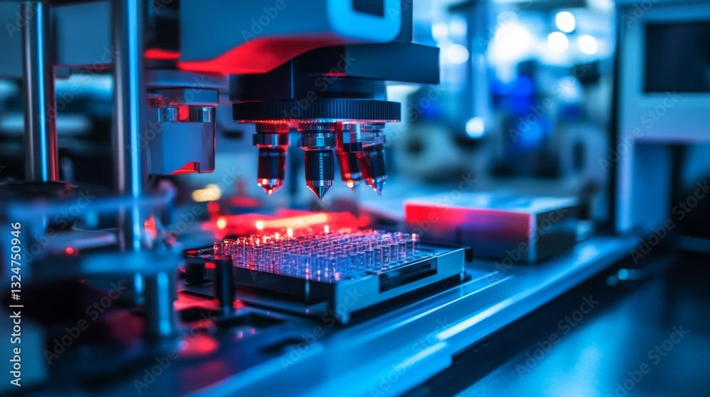 Poster A bioengineering lab features sophisticated equipment designed for research.