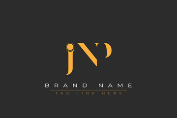 JNP abstract letter logo design. This logo is designed by three abstract letters.
