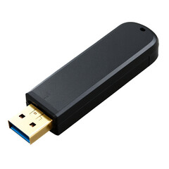 usb drive isolated on transparent background