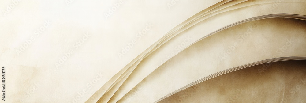 Poster elegant design featuring a soft book page texture in subtle cream and brown tones for scholarly pres