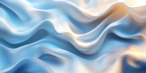 Obraz premium Abstract blue and white flowing fabric