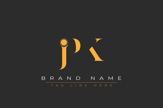 JPK abstract letter logo design. This logo is designed by three abstract letters.