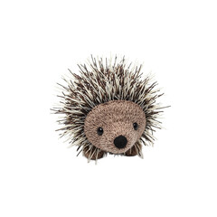 Adorable plush porcupine toy with soft fabric spines round bead eyes and a tiny plush nose Perfect for animal lovers