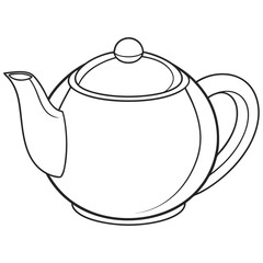 Teapot Icon Design on Transparent Background
