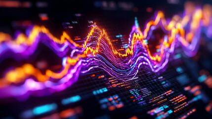 Dynamic financial data visualization on a digital display