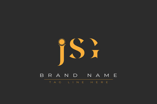 JSG abstract letter logo design. This logo is designed by three abstract letters.