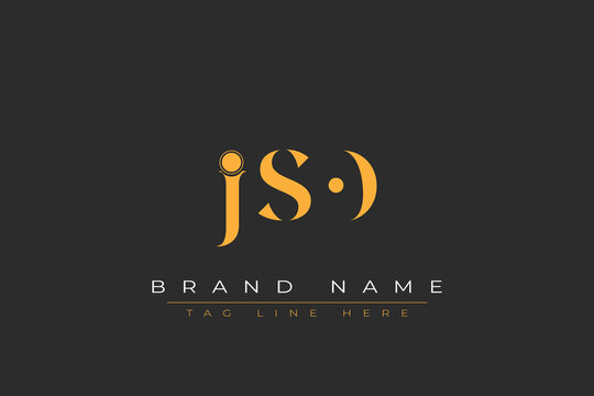 JSO abstract letter logo design. This logo is designed by three abstract letters.