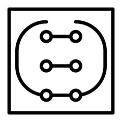 Brain Circuit Line Icon