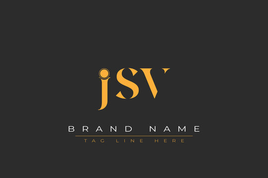 JSV abstract letter logo design. This logo is designed by three abstract letters.