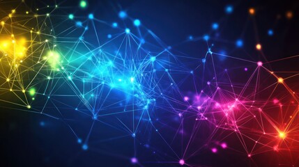 Colorful Network of Connected Points