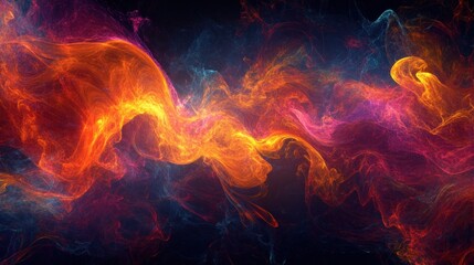 Fototapeta premium Abstract swirling colors of fire and smoke