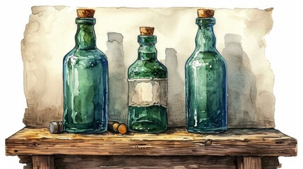 Closeup of a Glass Bottle Rim with Clean Lines and Simple Shape