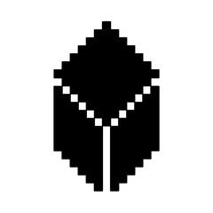 Fototapeta premium pixelated geometric cube icon design