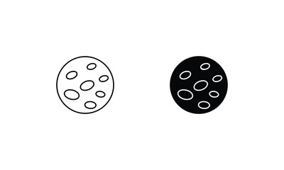 Mercury icons set line and glyph vector stock illustration