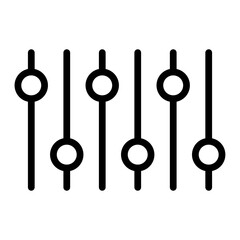 Sound Mixer (Fader) Vector Line Icon Design