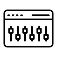 Soundboard Vector Line Icon Design