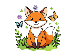 Obraz premium red fox with a big smile
