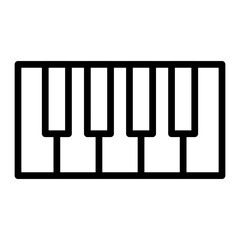 Naklejka premium Piano Keys Vector Line Icon Design