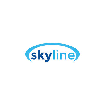 Sky Line Logo Vector Modern Simple