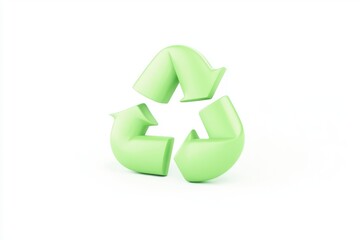 Obraz premium Recycle Symbol: A vibrant green recycle symbol, illustrating environmental consciousness and sustainable practices.