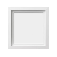 Minimalist White Picture Frame: A square, minimalist white picture frame, perfect for showcasing art, photography, or any creative display, offering a clean and modern aesthetic.