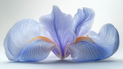 Delicate Light Blue Iris Close-up