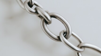 Fototapeta premium Detailed macro view capturing the beauty of metal bracelet links with highlights on texture and design, evoking a sense of elegance