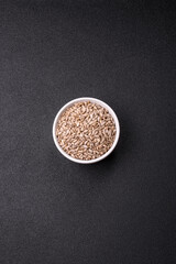 Peeled sunflower seeds in a bowl, an ingredient for making vegetarian food